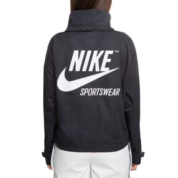 Nike Pullover Archive Jacket Womens Top Medium Black Hoodie Swoosh Gym - Picture 2 of 10
